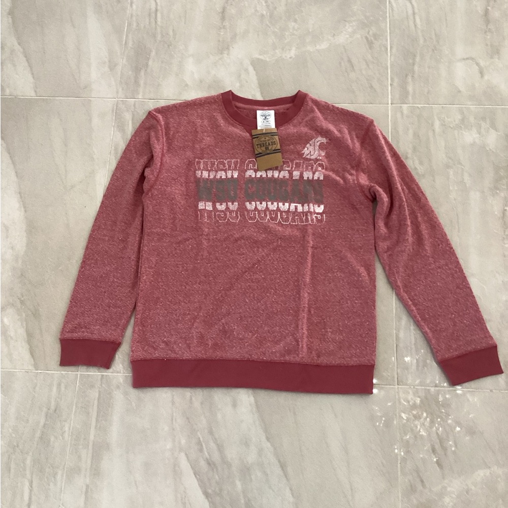 Rivalry Threads Red Crewneck Sweater Soft Cotton Blend